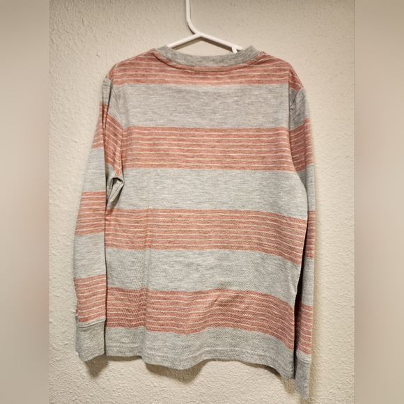 Kids Cat & Jack Striped Gray and Red Long Sleeve Shirt Size Small (6-7) - Picture 2 of 6